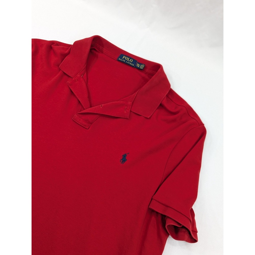 Polo Ralph Lauren Shirt mens 2XL Red‎ pony solid Soft Cotton classic casual